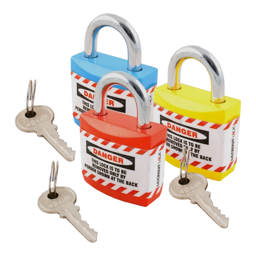 Jacket Lockout Lock With Regular Shackle Set of 3 Elevator Equipment